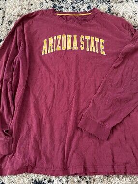 Delta Arizona State Sun Devils Maroon LS Graphic Tee Size L
